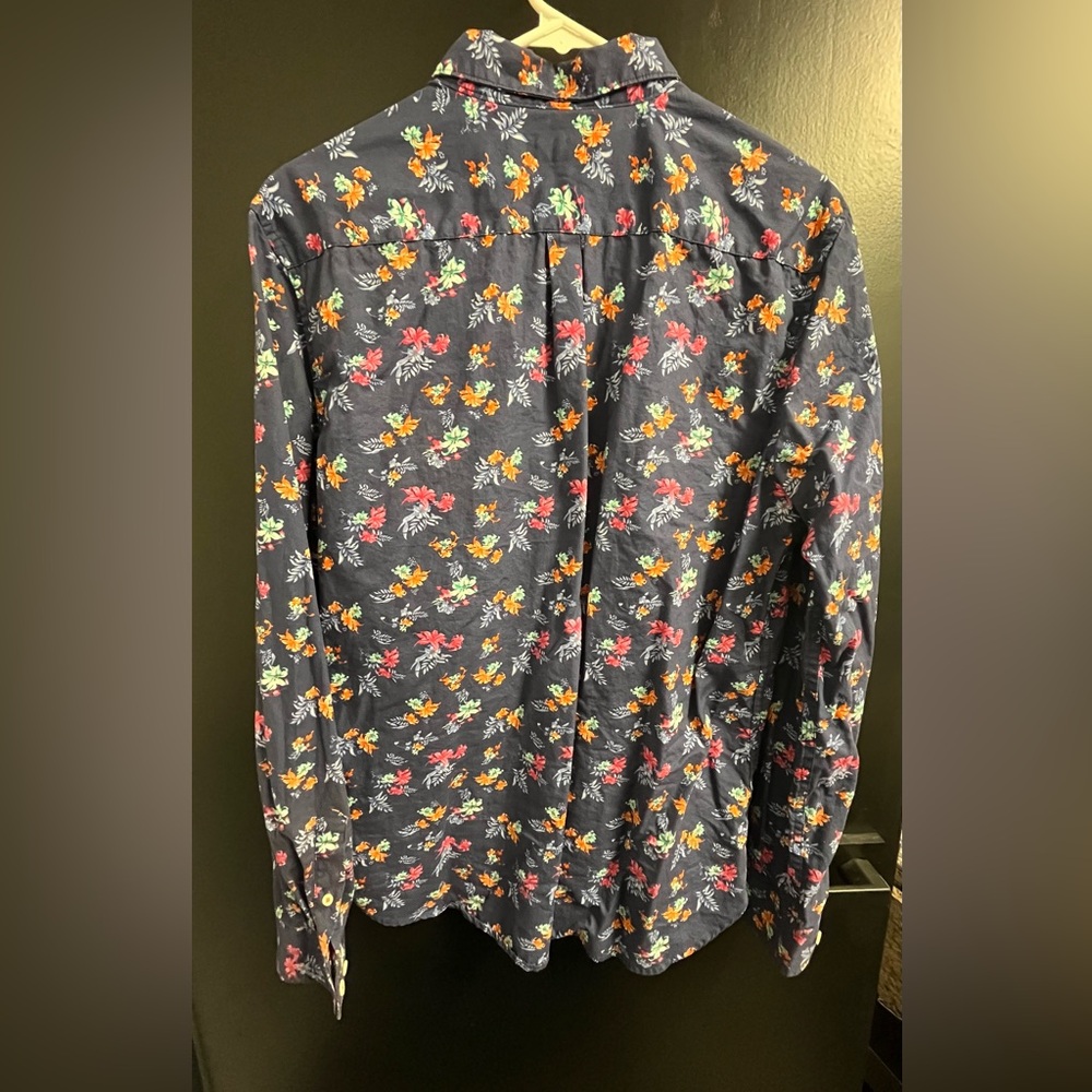 Denim & Flower Dark Floral Button Down Shirt